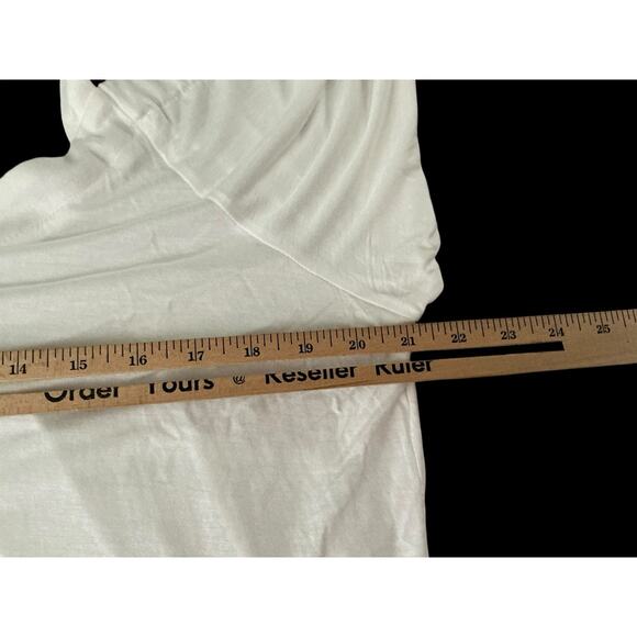 INC INTERNATIONAL CONCEPTS Woman’s White Cold Shoulder Rayon Blouse Size XL NWT - Picture 8 of 9